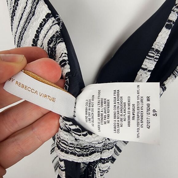 BECCA WOMENS SMALL Symphony Liz Plunge One Piece SWIMSUIT STRAPPY REBECCA VIRTUE - Picture 8 of 9